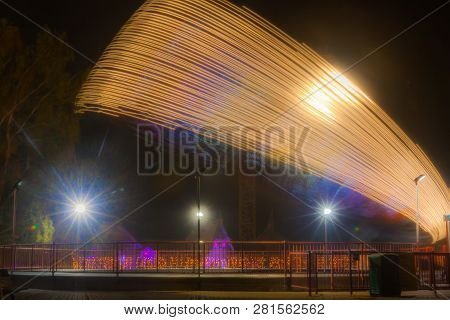 Helsinki, Finland -october 12, 2018: The Carnival Of Light Event At The Linnanmaki Amusement Park In