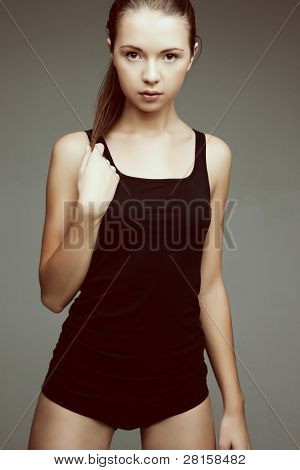 Bild der schönen Frau in Baumwolle Undrewear.