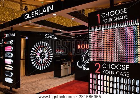 Dubai, Uae - Dec 10: Guerlain Store At Dubai Mall In Dubai, Uae, As Seen On Dec 10, 2018. At Over 12