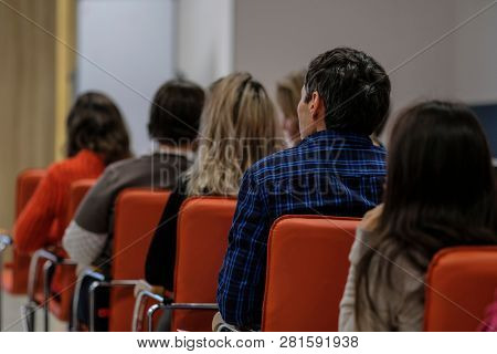 Moscow, Russia - January, 22, 2019: image of the Conference