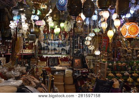 Dubai, Uae - Dec 10: Khan Murjan Market At Wafi Mall In Dubai, Uae, On Dec 10, 2018. Wafi City, Styl