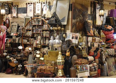 Dubai, Uae - Dec 10: Khan Murjan Market At Wafi Mall In Dubai, Uae, On Dec 10, 2018. Wafi City, Styl