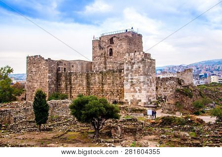 Byblos Castle,  A Crusader Castle In Byblos, Lebanon.
