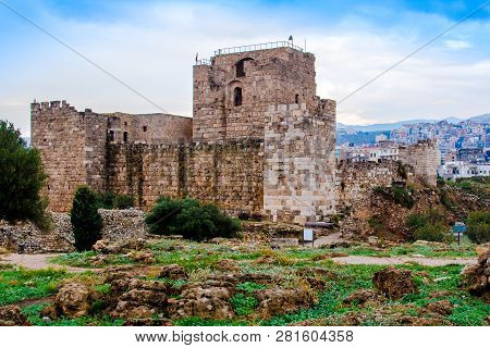 Byblos Castle,  A Crusader Castle In Byblos, Lebanon.