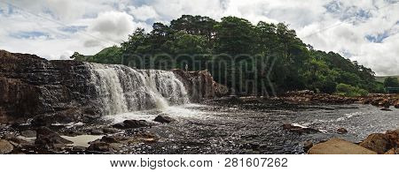 The Irish Waterfall Aasleagh (irish Eas Liath) Is Located In Northern Connemara And Is Fed By The Ri
