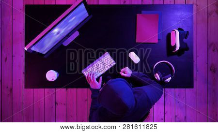 Gamer Cries Going Crazy Of Defeat In The Video Game Hitting Table With His Fist.