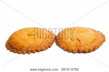 Almond Biscuit Confectionery Isolated On White Background