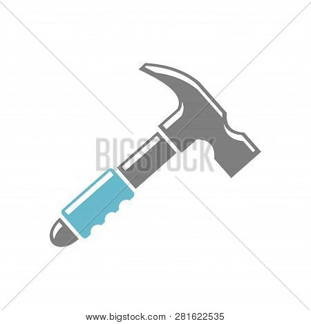 Tool Hammer Icon On White Background For Graphic And Web Design, Modern Simple Vector Sign. Internet