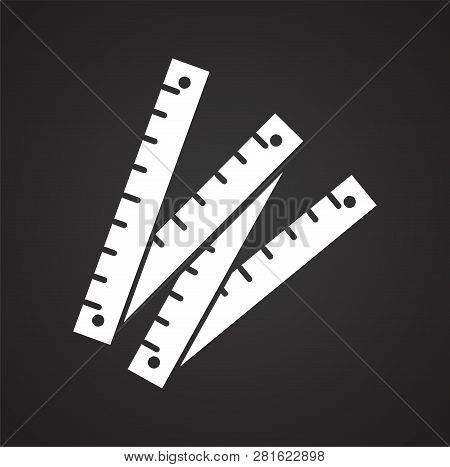 Tool Meter Icon On Black Background For Graphic And Web Design, Modern Simple Vector Sign. Internet 