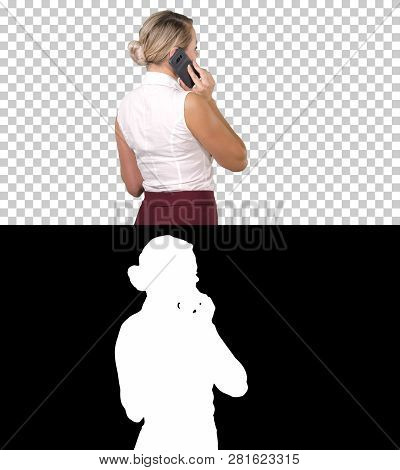 Woman Talking On The Phone, Alpha Channel