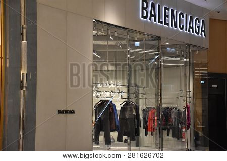 Dubai, Uae - Dec 13: Balenciaga At Fashion Avenue At Dubai Mall In Dubai, Uae, As Seen On Dec 13, 20