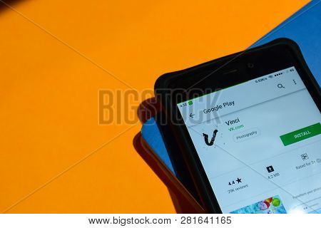 Bekasi, West Java, Indonesia. February 1, 2019 : Vinci Dev App On Smartphone Screen. Vinci Is A Free