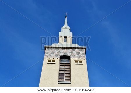 Tornet av lutherska kyrkan i Transfiguration i Zelenogorsk