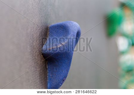 Hand Grips On A Climbing Wall In Battersea Park, London