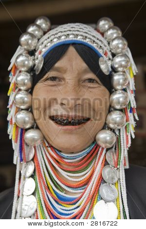 Akha Frau In Nord-Thailand