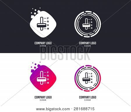 Logotype Concept. Automatic Transmission Sign Icon. Auto Car Control Symbol. Logo Design. Colorful B