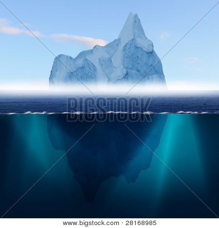 Antarktis isbjerg i havet. Smukke polar sea baggrund.