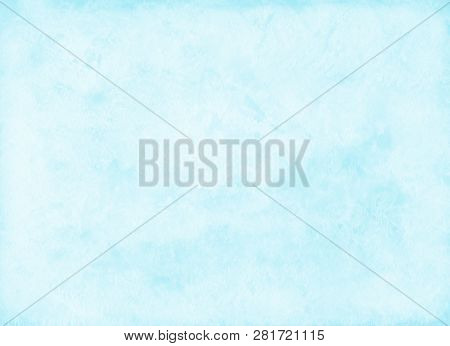 Abstract Watercolor Hand Painted Background. Blue Watercolour Texture. Pastel Colored Palette. Light