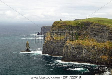 Wild Atlantic Way Cliffs Of Moher View To O Briens Tower