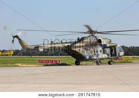 Berlin, Germany - May 22, 2014: Czech Air Force Mil Mi-171 Helicopter Taking Off At The Internationa