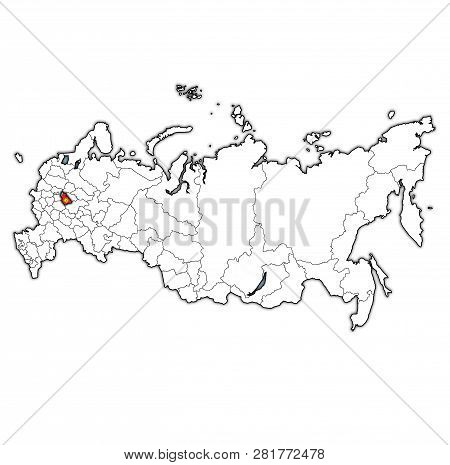 Vladimirskaya Oblast On Administration Map Of Russia