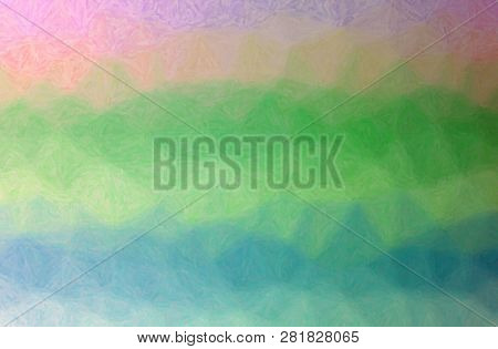 Abstract Illustration Of Blue, Green Impasto Background.