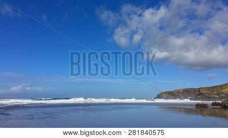 Beautiful Cloud Over The Ocean, Seascape, Beautiful Beach, Pacifying Landscape