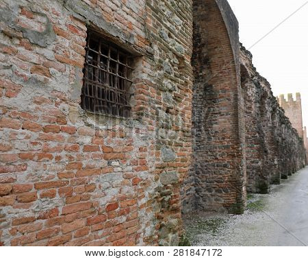 Inside The Walls Of The Ancient Medieval Town Of Montagnana In Italy Near Padua