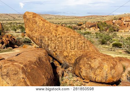 Big Stones In Devils Marbles (karlu Karlu) Conservation Reserve, Northern Territory, Australia