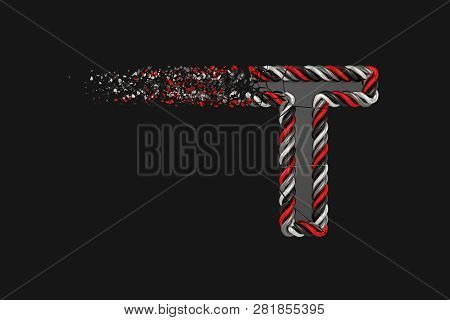 Shattering Letter T 3d Image & Photo (Free Trial) | Bigstock