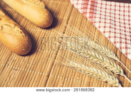 Bakery Food On Wood Table