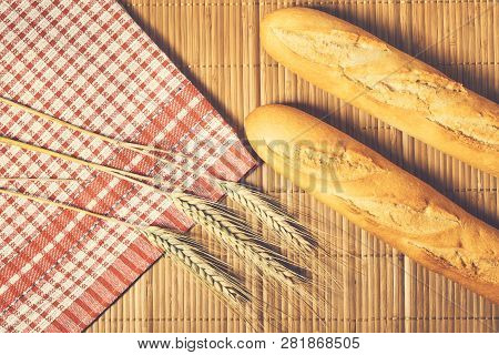 Bakery Food On Wood Table