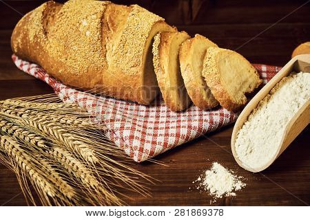 Bakery Food On Wood Table