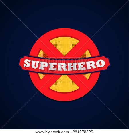 Super Hero Logo Powerfull Typography, T-shirt Graphics. Vector Illustration.