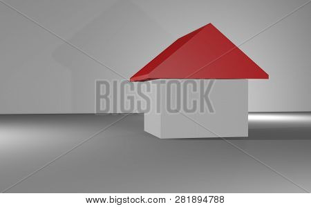 House Modern Contemporary Style Isolated On White Background