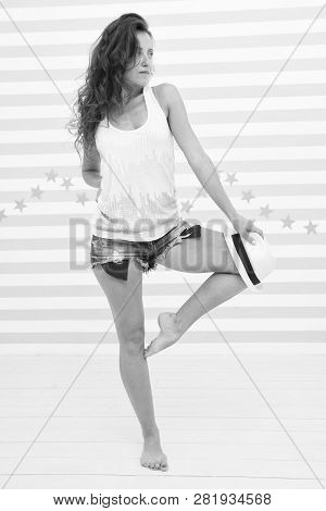 Dance Like Queen. Hipster Girl In Dance Studio.pretty Girl With Hipster Style In Studio. Convince Yo