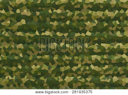 Military Style Army Khaki Backdrop Protective Canvas Fragmented Protective Drawing Multifaceted Kale