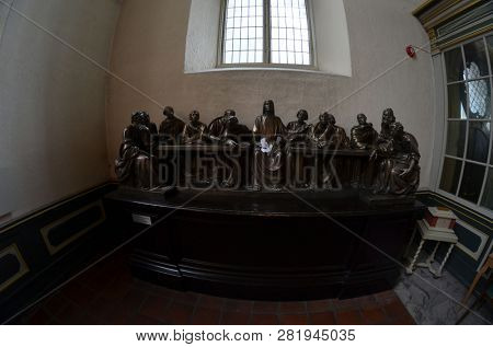 Oslo Cathedral or The Domkirken church, main church for Church of Norway. June 17,2018. Oslo,Norway