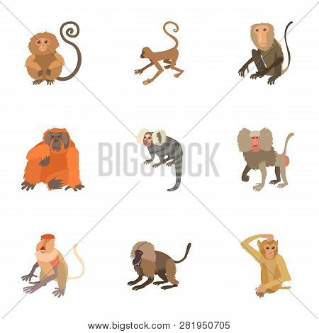 Prankster Icons Set. Cartoon Set Of 9 Prankster Icons For Web Isolated On White Background