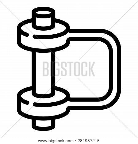 Metal Clamp Icon. Outline Metal Clamp Vector Icon For Web Design Isolated On White Background