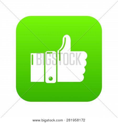 Modern Like Icon Green Isolated On White Background