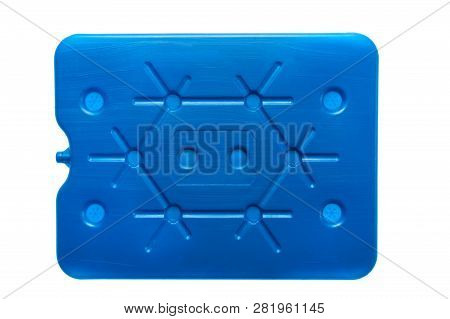 Cold Storage Ice Plate For The Cooler Bag Isolated On White