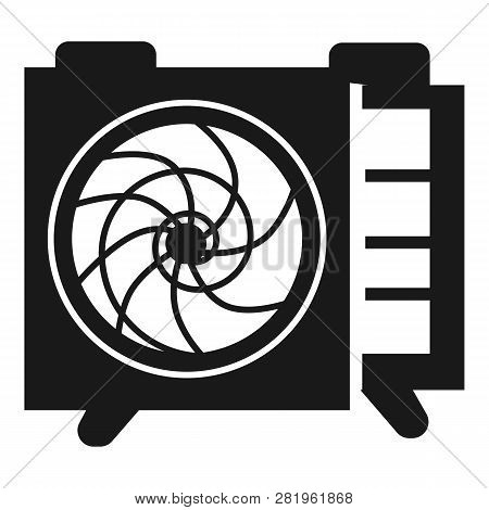 Wall Mounted Air Conditioner Icon. Simple Illustration Of Wall Mounted Air Conditioner Vector Icon F
