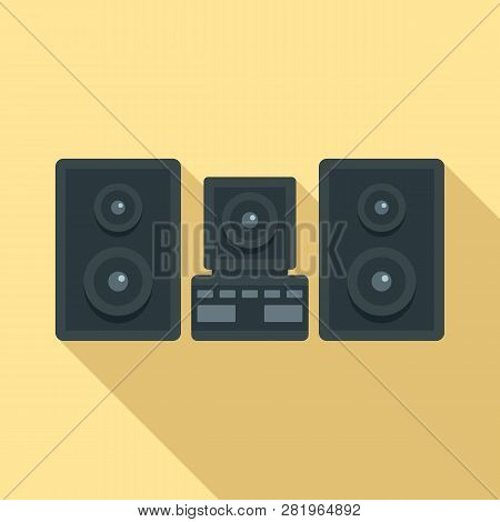 Stereo System Icon. Flat Illustration Of Stereo System Vector Icon For Web Design