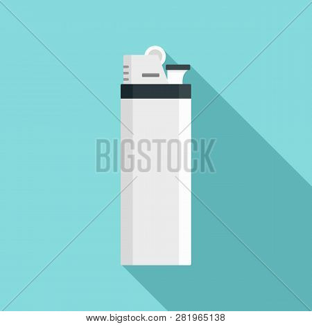 Cigarette Lighter Icon. Flat Illustration Of Cigarette Lighter Vector Icon For Web Design