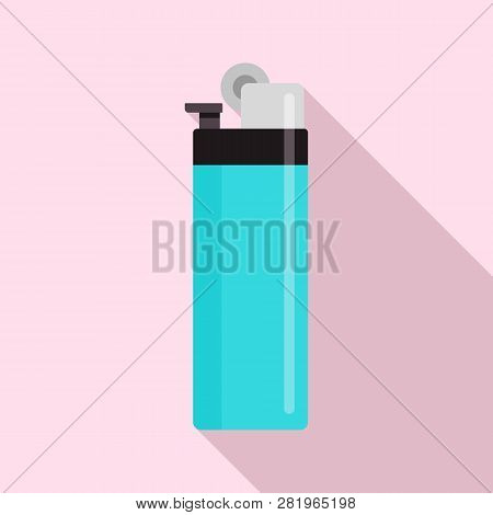Classic Cigarette Lighter Icon. Flat Illustration Of Classic Cigarette Lighter Vector Icon For Web D