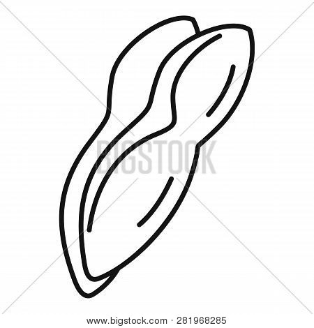 Piece Durian Icon. Outline Piece Durian Vector Icon For Web Design Isolated On White Background