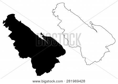 Flintshire (united Kingdom, Wales, Cymru, Principal Areas Of Wales) Map Vector Illustration, Scribbl
