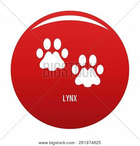 Lynx Step Icon. Simple Illustration Of Lynx Step Vector Icon For Any Design Red