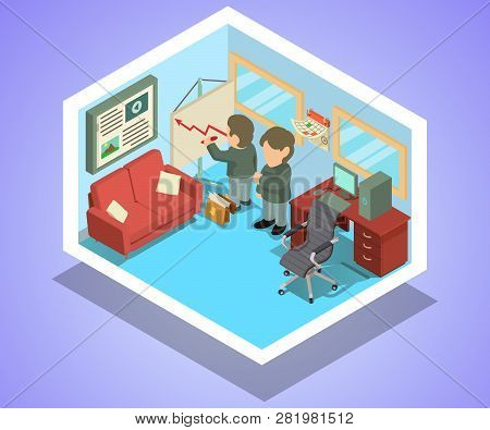 Accountant Concept Banner. Isometric Banner Of Accountant Vector Concept For Web, Giftcard And Postc
